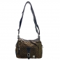 Preview: flevado Elegante Schultertasche/ Umhängetasche Kunstleder Schnallenoptik braun